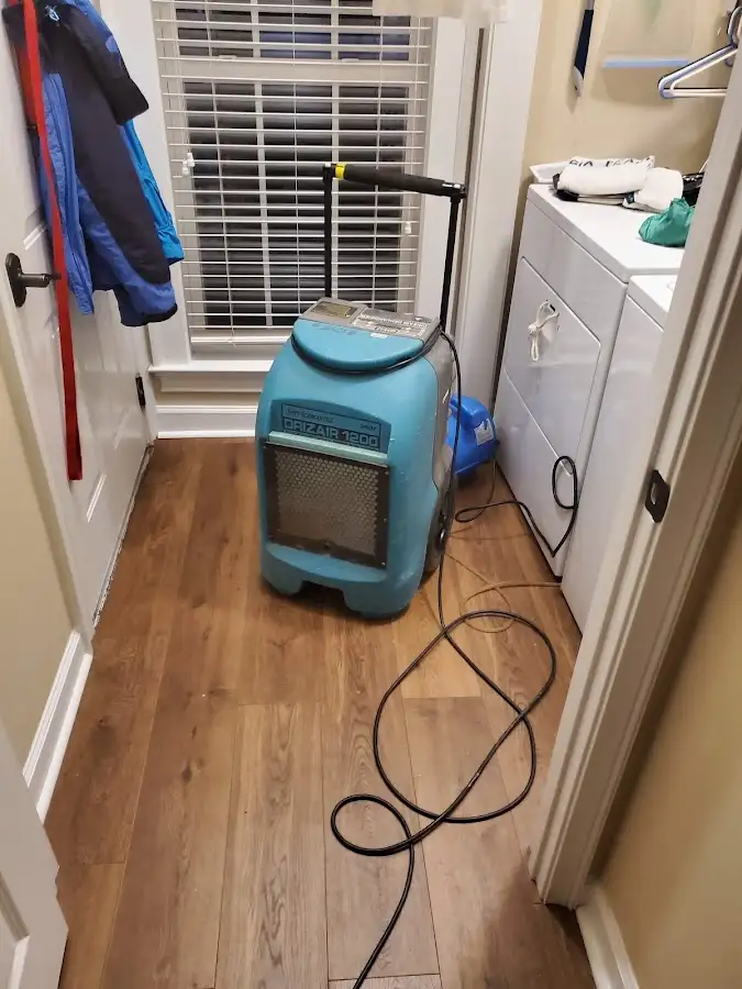 Commercial dehumidifier deployed for Flood Damage Cleanup in San Pablo