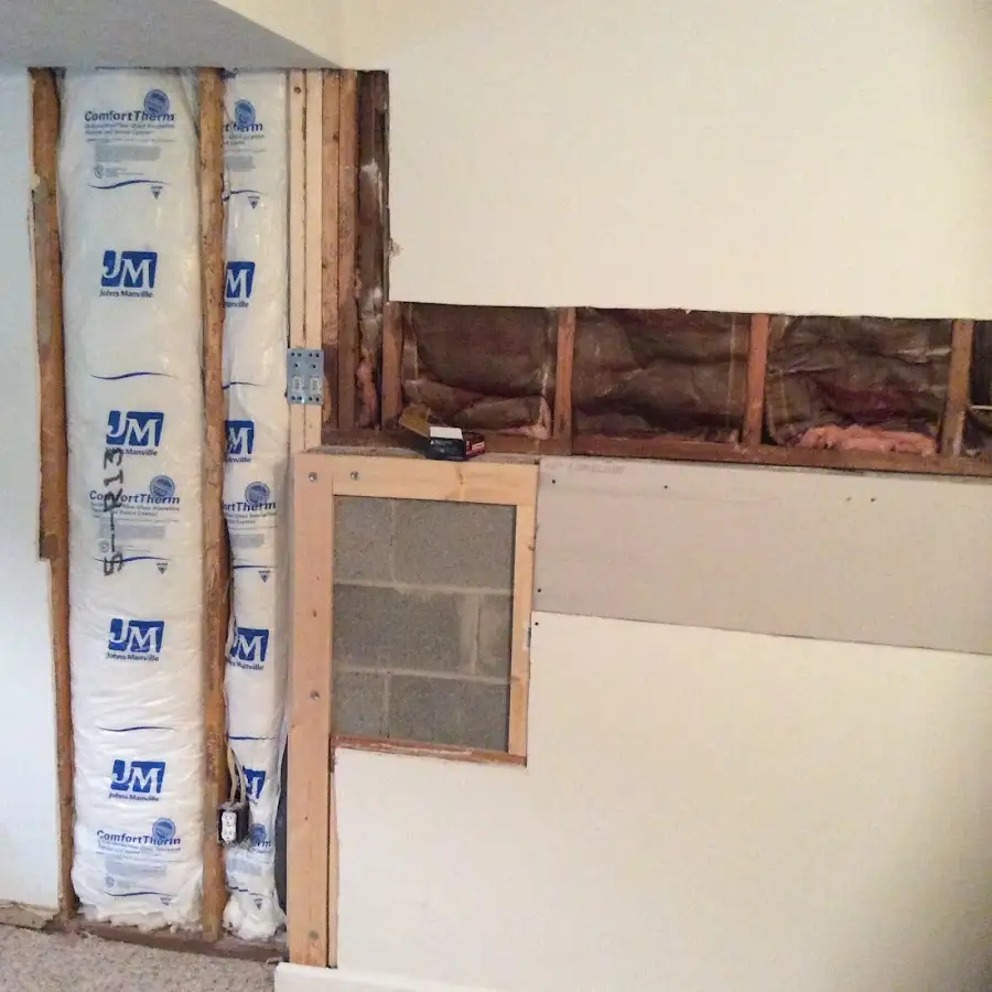 Wall insulation replacement during Contents Cleaning & Restoration in San Pablo